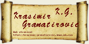 Krasimir Granatirović vizit kartica